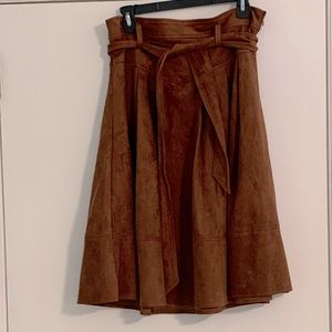 Anthro Suede Skirt